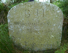 
'BH Boundary of Minerals Settled by Act of Parliament 1839', stone 1, Cwmcarn Valley