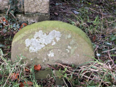 'C', possibly for 'Church Lands', Mynyyddislwyn Church grounds