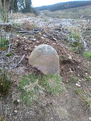 Cwmcarn boundary stone 3 at ST 24524 94787, © Photo courtesy of Robert Kemp