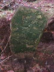 
'L', 'L' and 'H' on three-sided stones, stone 1 at ST 2506 9550, © Photo courtesy of Robert Kemp