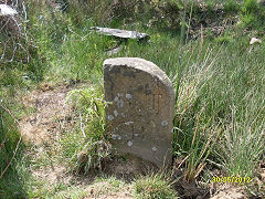 'RTR', A three-sided stone with 'JCH' on the other sides, Richard Thomas Roberts of Maesgwyn Farm, Upper Cwmbran, photo courtesy of Alan Jones