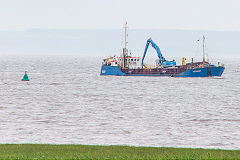 
'Argabay', the Newport Docks dredger at Newport, July 2016