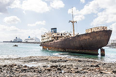 The wreck of the 'Telamon', Lanzarote, February 2018