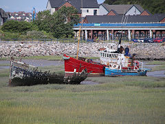 'Alisa' sits in Barry harbour awaiting removal, July 2021