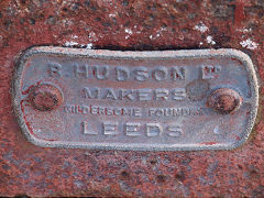 'Hudson' builders plate on the wagon, Cosmeston, Penarth, March 2022