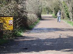 The course of the Cosmeston tramway to the clay pits, Penarth, March 2022
