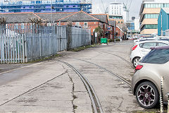 
Curran Road trackwork North of Index Engineering Works, Cardiff, March 2018