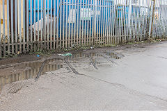 
Curran Road trackwork at the West of the two Southern 'Engineering Works', Cardiff, March 2018