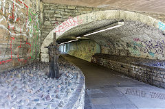 Glamorgan Canal tunnel under Kingsway, June 2015