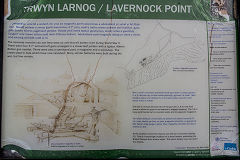Lavernock Point battery information board,<br>June 2015