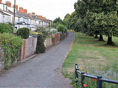 The course of the Glamorganshire Canal through Llandaff North, July 2022