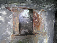 
Aberthaw Pebble Limeworks, Old kilns draw-hole, May 2010