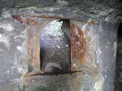 
Aberthaw Pebble Limeworks, Old kilns draw-hole, May 2010