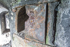 
Aberthaw Pebble Limeworks, Old kilns draw-hole doors, July 2016