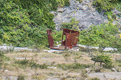 
West Quarry, ironmongery, perhaps a tank, Rhoose, July 2016