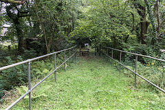 The tramroad at the River Kenfig, September 2020