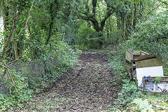 The tramroad at the River Kenfig, September 2020