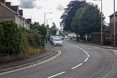 The tramroad course down Quarella Road, Bridgend, September 2020