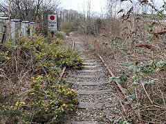 Approaching the A473 Level Crossing from Talbot Green, March 2025