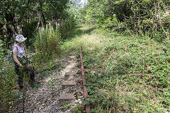 
The line near Lluest Colliery, near Llangeinor, Garw Valley, August 2020