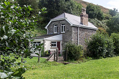 
The Port Talbot Railway junction crossing keepers house, near Tylagwyn, Garw Valley, August 2020