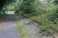 
The line near the Port Talbot Railway junction, Garw Valley, August 2020