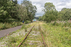 
The line at Pont-y-cymer, Garw Valley, August 2020