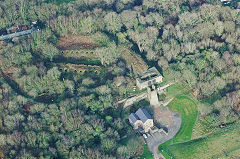 Tondu Ironworks showing the coke ovens behind, © Photo courtesy of 'Coflein'