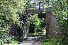 Bedford Road bridge on the Ogmore Valleys Extension Railway, September 2020