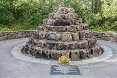 
Parc Slip Colliery monument at the colliery site, September 2020