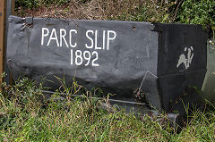 
Parc Slip Colliery dram at the visitor centre, September 2020