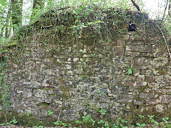 The DLPR below Tondu House, the bridge abutments, May 2024