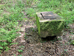 Tondu House quarry concrete block, May 2024