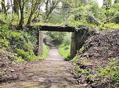 Tondu Ironworks Incline from the GWR sidings to the coke ovens, May 2024