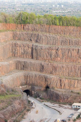 
Lesser Garth dolomite quarry with Barry Railway tunnel, May 2016