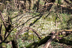 Bryncoch Brickworks retaining wall, February 2016