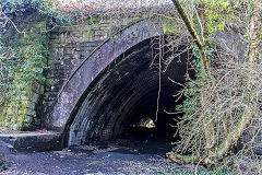 
Tunnel under the Cardiff Railway embankment for the millrace to the tinplate works, Treforest, March 2018