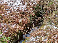 Pont-y-dderwen water channels, Cefn Glas, March 2013