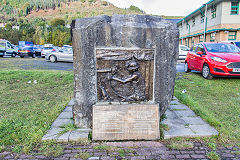 
The monument to the miners of Dowlais Cardiff Colliery, Abercynon, October 2016