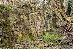 Cwm Pit long wall, Southern side, April 2019