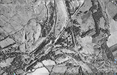 
Cwm Pit and Cyfarthfa Crossing, Rhyd-y-car, 1945, © Photo courtesy of google Earth