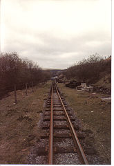 
Brecon Mountain Railway, Looking down the line, May 1985