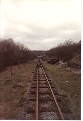 
Brecon Mountain Railway, Looking down the line, May 1985