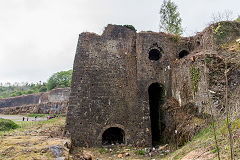 
Cyfarthfa furnaces side wall to the North, May 2017