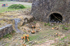 
Cyfarthfa furnaces side wall to the North, May 2017