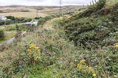 
Pen-y-garn-ddu bridge and aqueduct, Dowlais Top, the leat leading to the bridge, August 2017