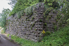 
LNWR bridge abutments near High Street Station, Dowlais, August 2019