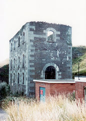 
Ynys-fach blast engine house, Merthyr Tydvil,  before the 1989 restoration, © Photo courtesy of Risca Museum