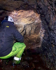 
An ironstone level near Merthyr, January 2019, © Photo courtesy of Jamie Larke and Gwent Caving Club