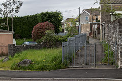 Ivor Works railway from Cae Harris, Dowlais, June 2019